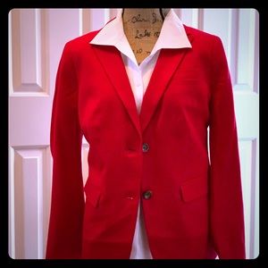 Red Italian wool flannel blazer
